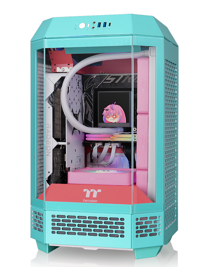 The Tower 250 Mint Strawberry Mini Tower Chassis